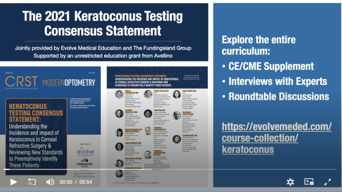 Drs Barnett and Brujic Discuss the Keratoconus Testing Consensus Statement
